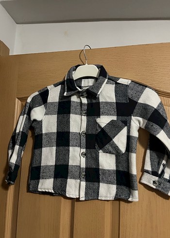 Kız Çocuk Gri Uzun Kollu Bağlamalı Gömlek - Görsel 4