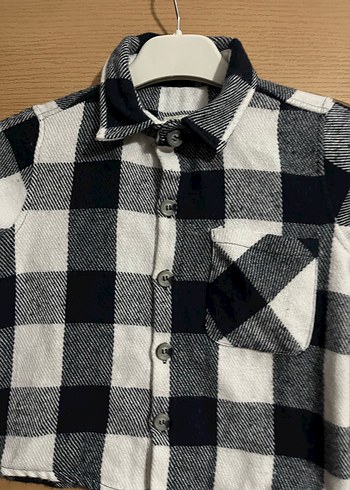 Kız Çocuk Gri Uzun Kollu Bağlamalı Gömlek - Görsel 6