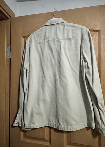 Bej Erkek jean  Gömlek Uzun Kollu - Görsel 4