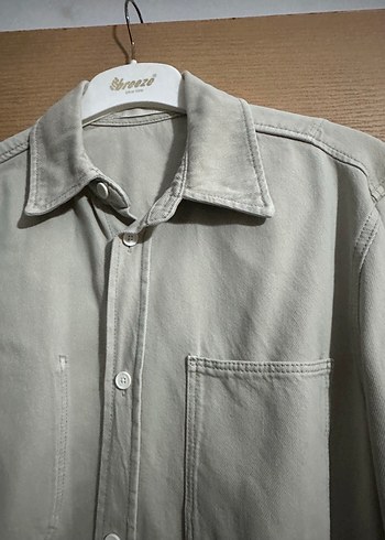 Bej Erkek jean  Gömlek Uzun Kollu - Görsel 5