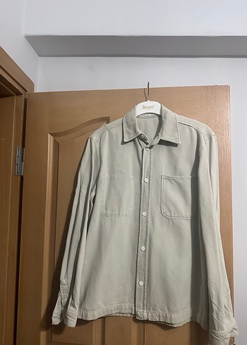 Bej Erkek jean  Gömlek Uzun Kollu - Görsel 2