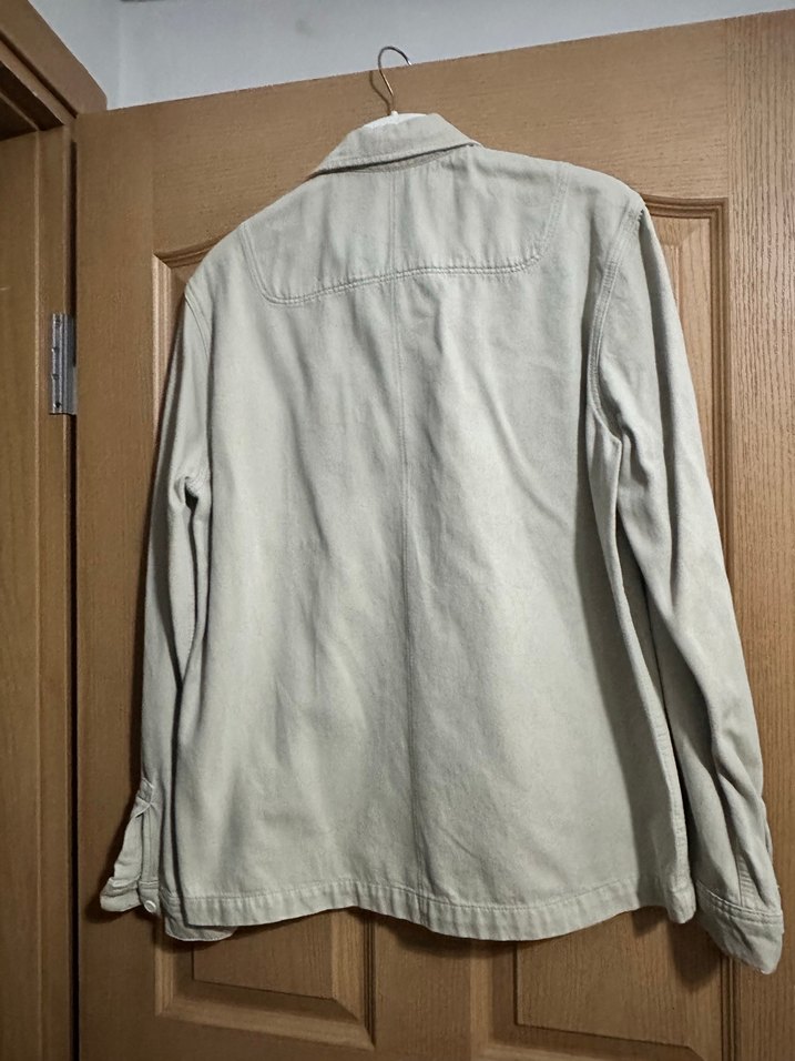 Bej Erkek jean  Gömlek Uzun Kollu - Görsel 3