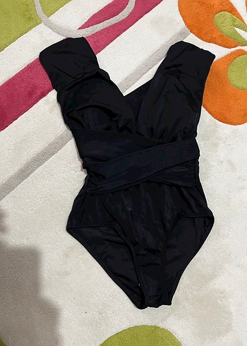 Siyah Drapeli Kadın Mayo - Görsel 2