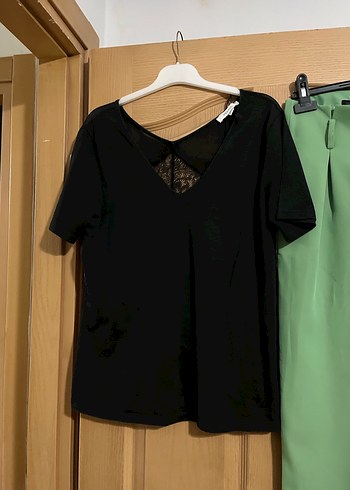 Kadın Yeşil Mini Rahat Kesim Kumaş Pantolon - Görsel 12