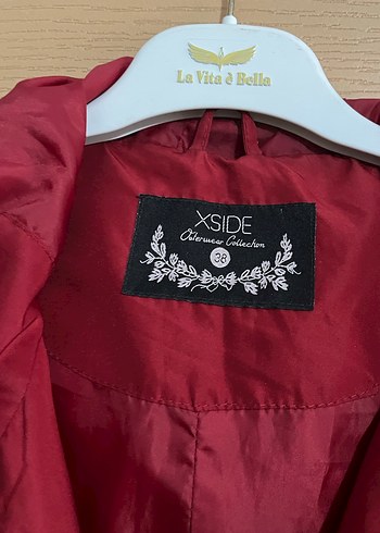 Bordo Midi Boy Kadın Yağmurluk - Görsel 5