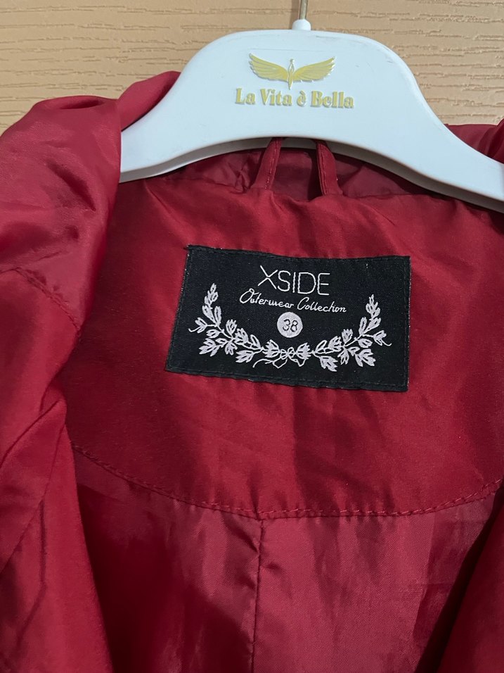 Bordo Midi Boy Kadın Yağmurluk - Görsel 5