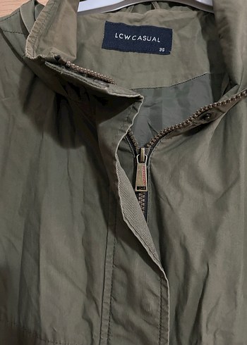 Nakışlı Haki Kadın Midi Ceket - Görsel 5