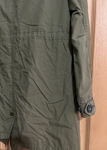 Nakışlı Haki Kadın Midi Ceket - Görsel 8