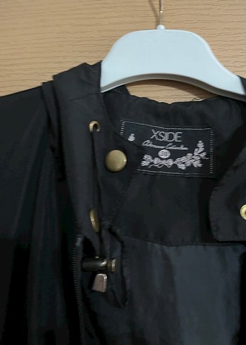 Siyah Kadın Midi Ceket, Gevşek Kesim - Görsel 5