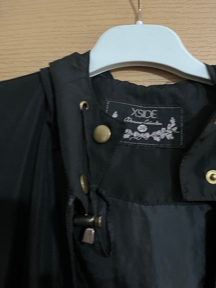 Siyah Kadın Midi Ceket, Gevşek Kesim - Görsel 5