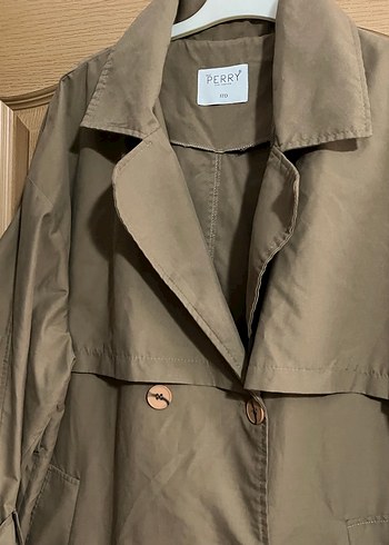 Bej Uzun Kadın Trençkot - Görsel 11