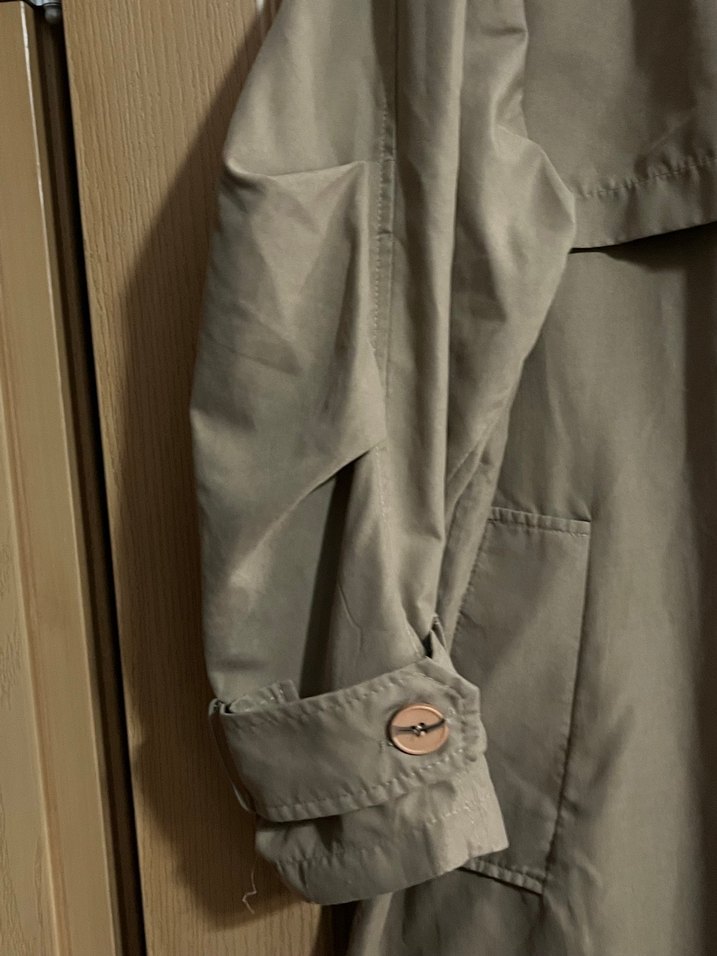 Bej Uzun Kadın Trençkot - Görsel 5