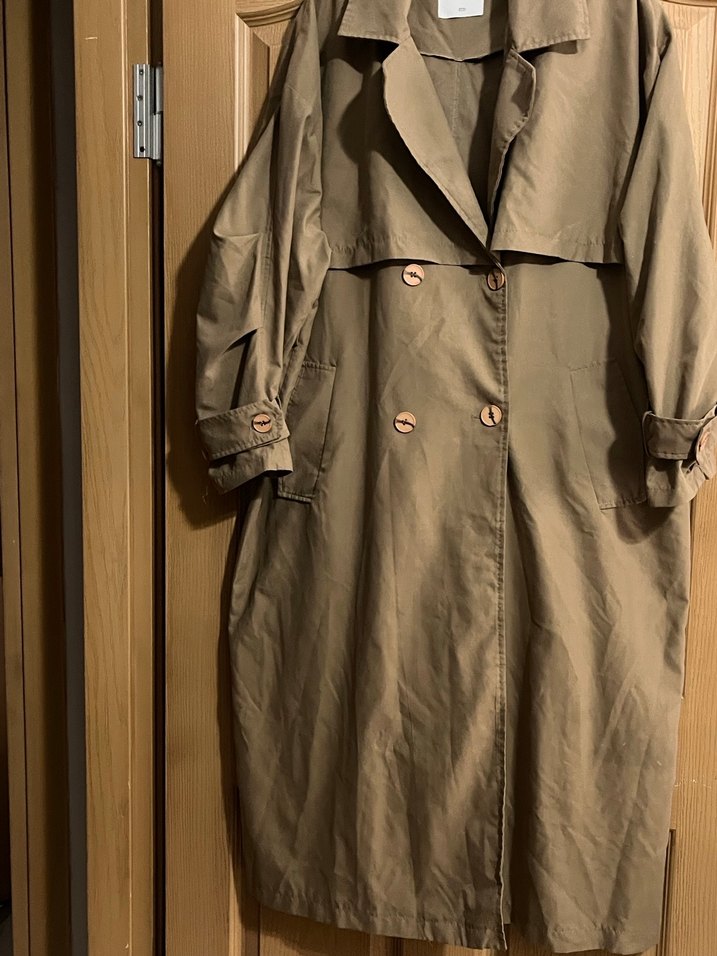 Bej Uzun Kadın Trençkot - Görsel 2