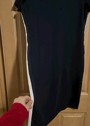 Siyah V Yakalı Midi Elbise - Görsel 10