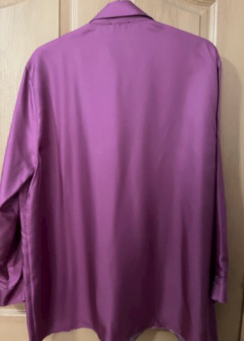 Mor Düğmeli Kadın Gömlek - Görsel 10