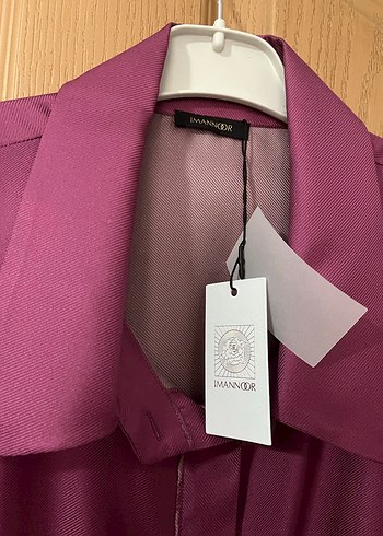 Mor Düğmeli Kadın Gömlek - Görsel 4