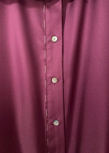 Mor Düğmeli Kadın Gömlek - Görsel 12