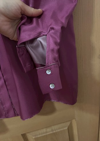Mor Düğmeli Kadın Gömlek - Görsel 6