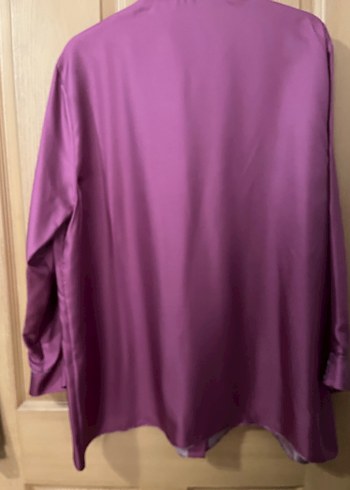 Mor Düğmeli Kadın Gömlek - Görsel 5