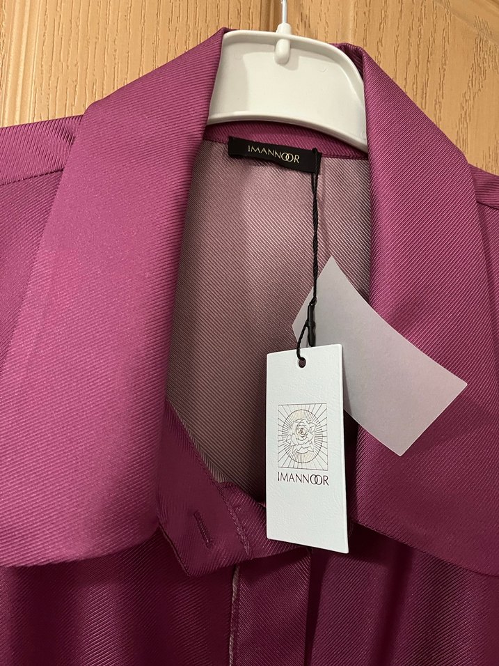 Mor Düğmeli Kadın Gömlek - Görsel 4