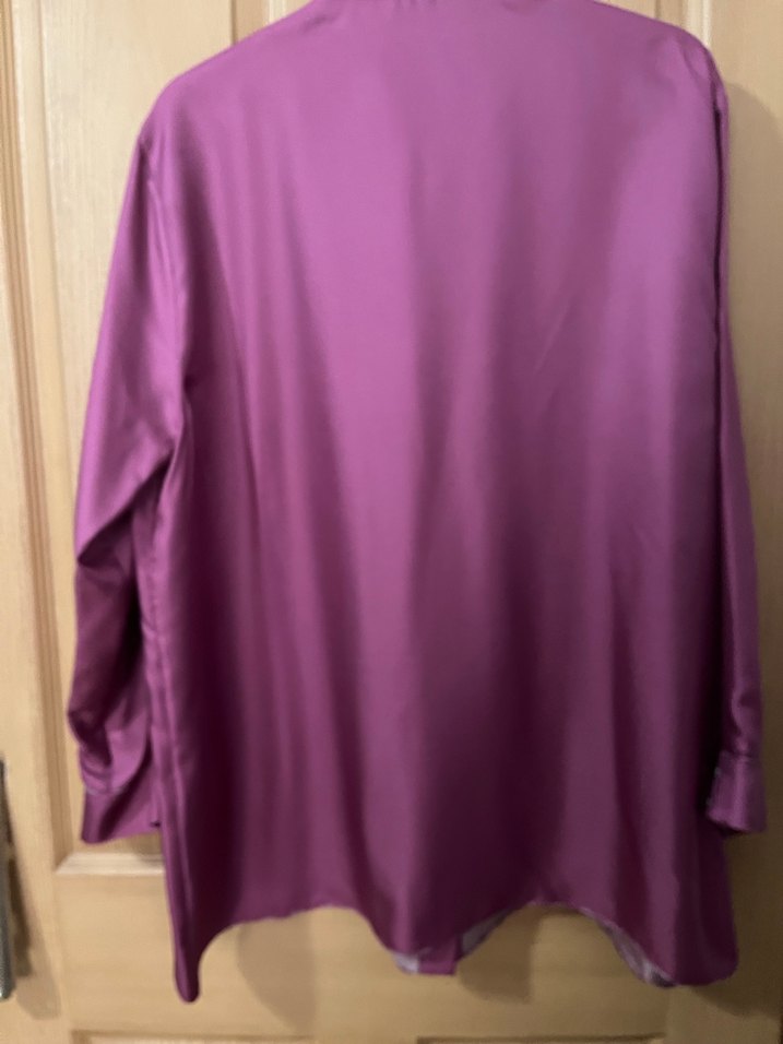 Mor Düğmeli Kadın Gömlek - Görsel 5