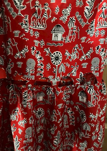 Kız Çocuk Renkli Bohem Yazlık Elbise - Görsel 4