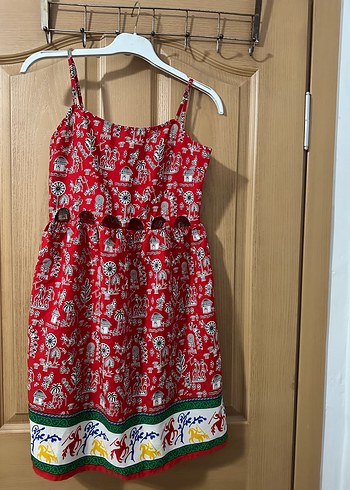 Kız Çocuk Renkli Bohem Yazlık Elbise - Görsel 3