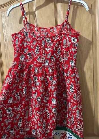 Kız Çocuk Renkli Bohem Yazlık Elbise - Görsel 5