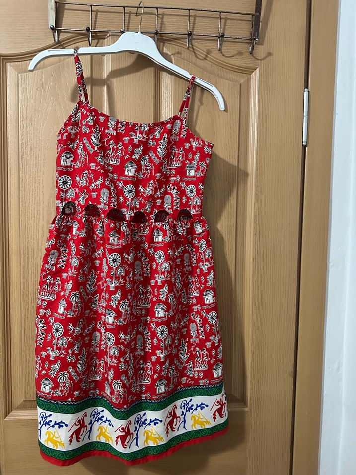 Kız Çocuk Renkli Bohem Yazlık Elbise - Görsel 3