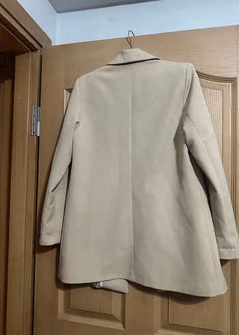 Bej Düğmeli Kadın Blazer Ceket - Görsel 7