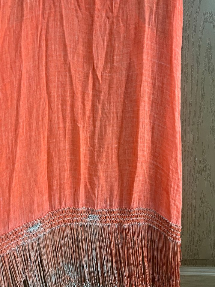 Püsküllü Turuncu Bohem Kolsuz Pilajlık - Görsel 3