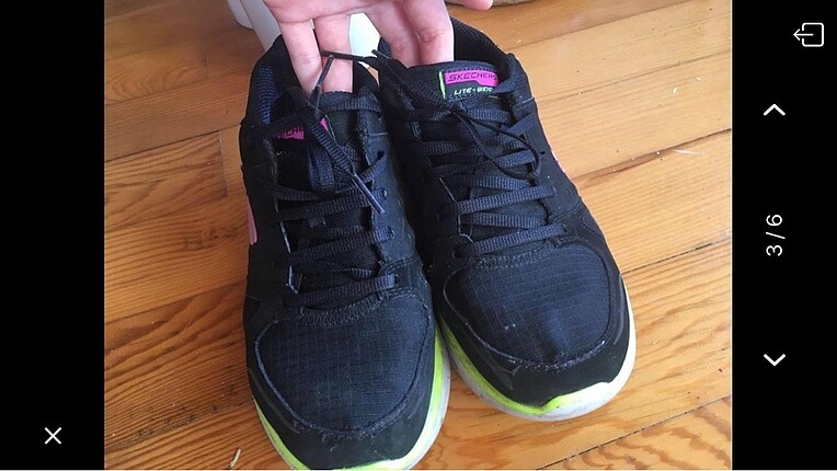38,5 Beden Skechers Siyah Spor Ayakkabı