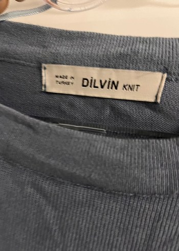 m Beden gri Renk Gri Kadın Keten Sweatshirt Uzun Kollu