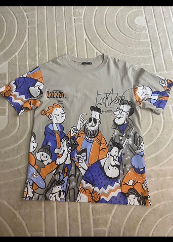 Erkek Çok Renkli Baskılı T-shirt
