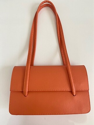 bag&more Kadın Açık Turuncu Kapaklı Baget Çanta
