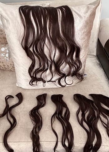 Koyu Kahverengi(kızıl kahve)Dalgalı Kadın Saç Aksesuarı - Görsel 2