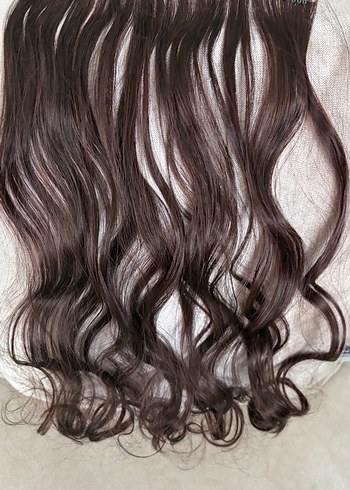 Koyu Kahverengi(kızıl kahve)Dalgalı Kadın Saç Aksesuarı - Görsel 4