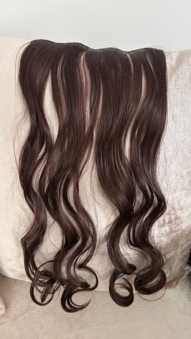 Koyu Kahverengi(kızıl kahve)Dalgalı Kadın Saç Aksesuarı - Görsel 3