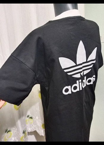 Adidas Siyah Midi Tişört Elbise - Görsel 3