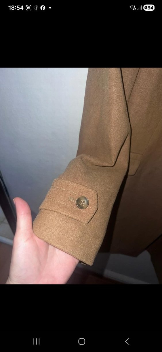 Düğmeli Kahverengi Süet Midi Kadın Kaban - Görsel 4