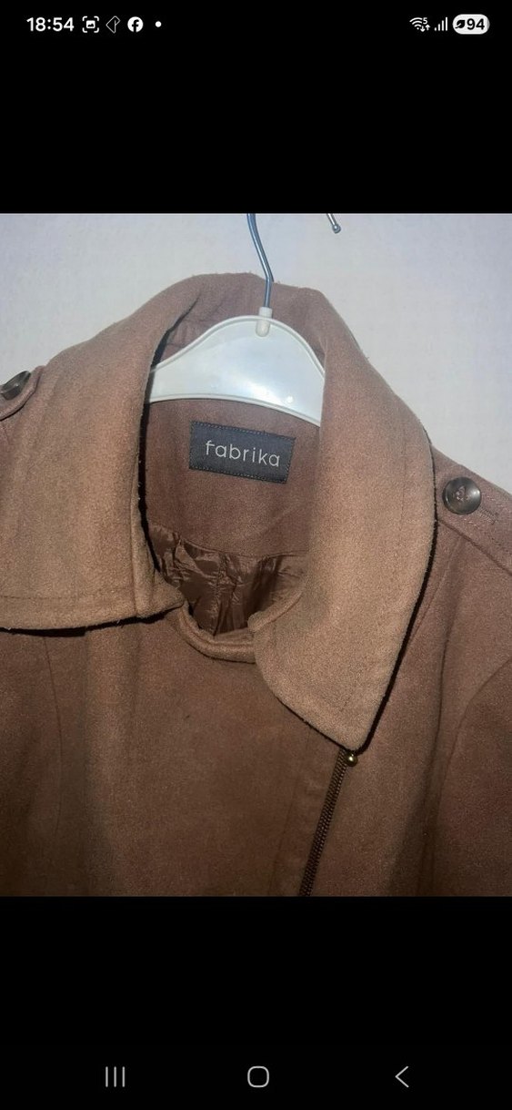 Düğmeli Kahverengi Süet Midi Kadın Kaban - Görsel 5