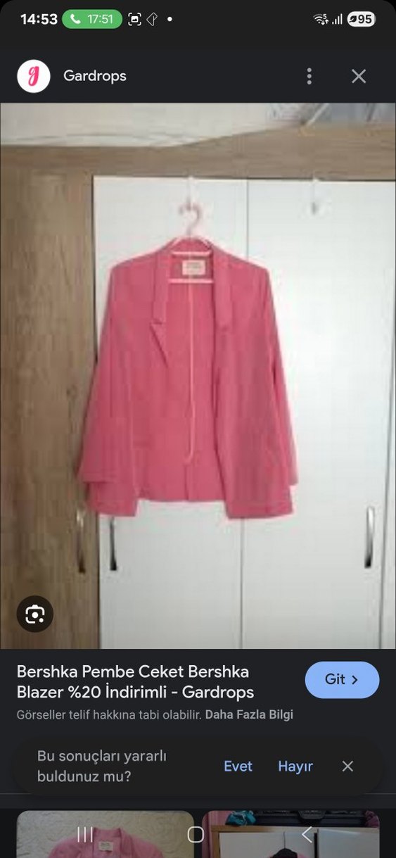 Pembe Düğmeli Kadın Blazer Ceket - Görsel 5