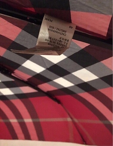 Burberry Check Burgundy Şemsiye - Görsel 3