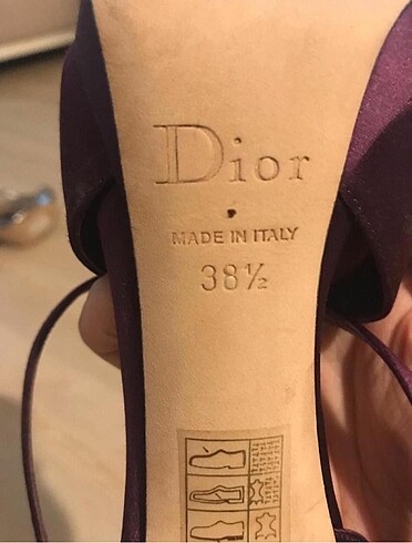 38,5 Beden mor Renk Dior Mürdüm Taşlı Abiye Ayakkabı