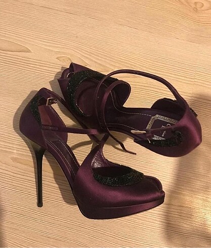 Dior Dior Mürdüm Taşlı Abiye Ayakkabı