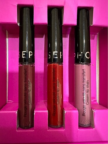 Sephora Sephora 3lü mini lip satin set