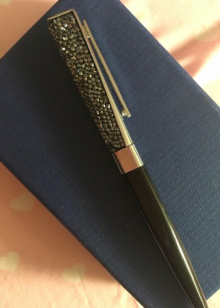 Swarovski Taşlı Kartlık ve Tükenmez Kalem Takımı - Görsel 2
