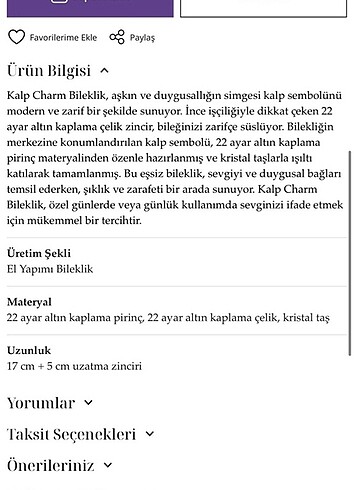 Beden Bayemeyc 22 Ayar Altın Kaplama Charm Bileklik