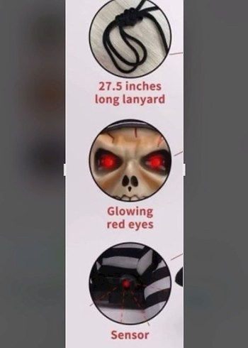 Kafesiyle Kafatası Figürlü ses çıkaran pilli Aksiyon Figürü - Görsel 4