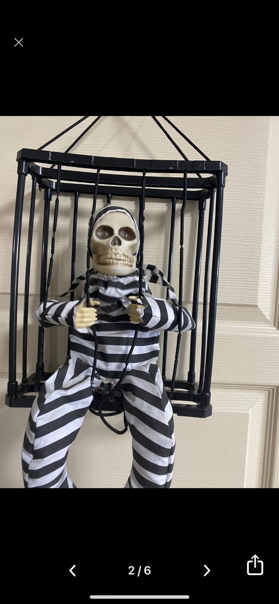 Kafesiyle Kafatası Figürlü ses çıkaran pilli Aksiyon Figürü - Görsel 3